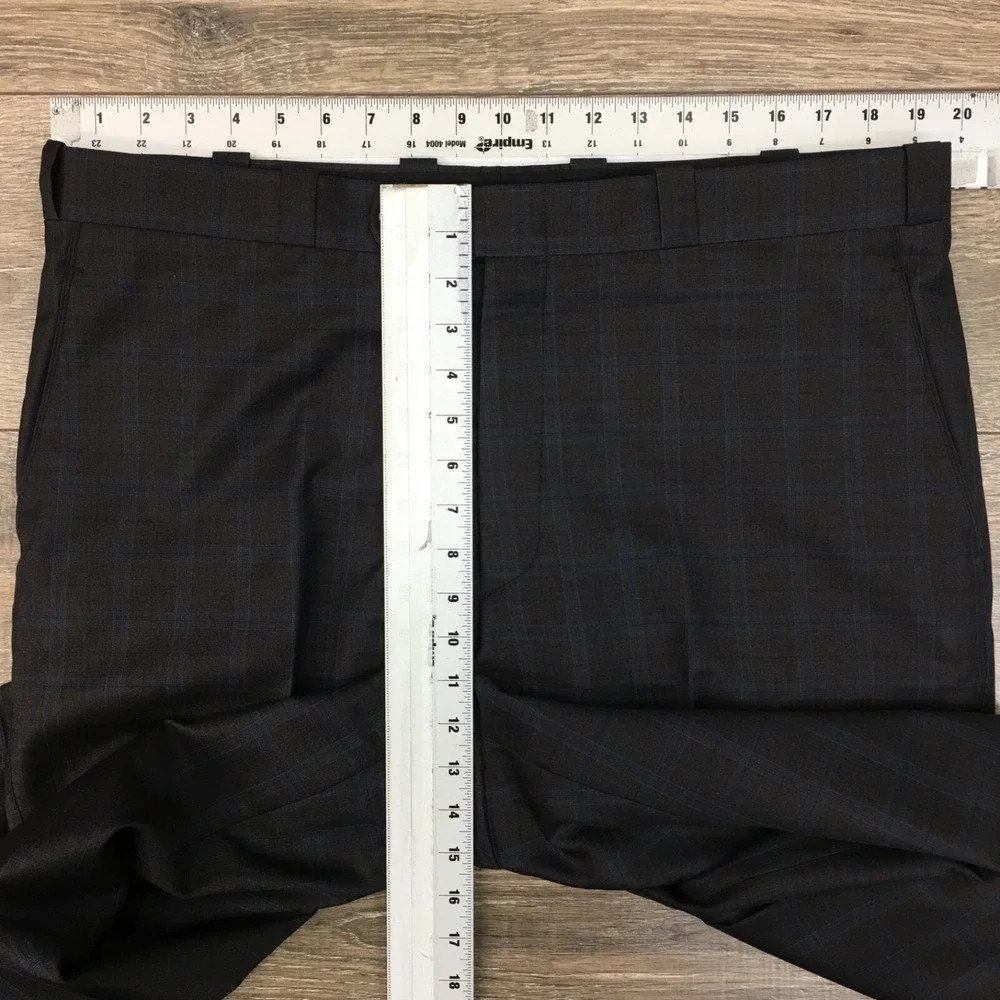 Mens BESPOKE Suit 2‎ Piece Jacket Pants Blazer Sport Coat Size 44L Wool Classic